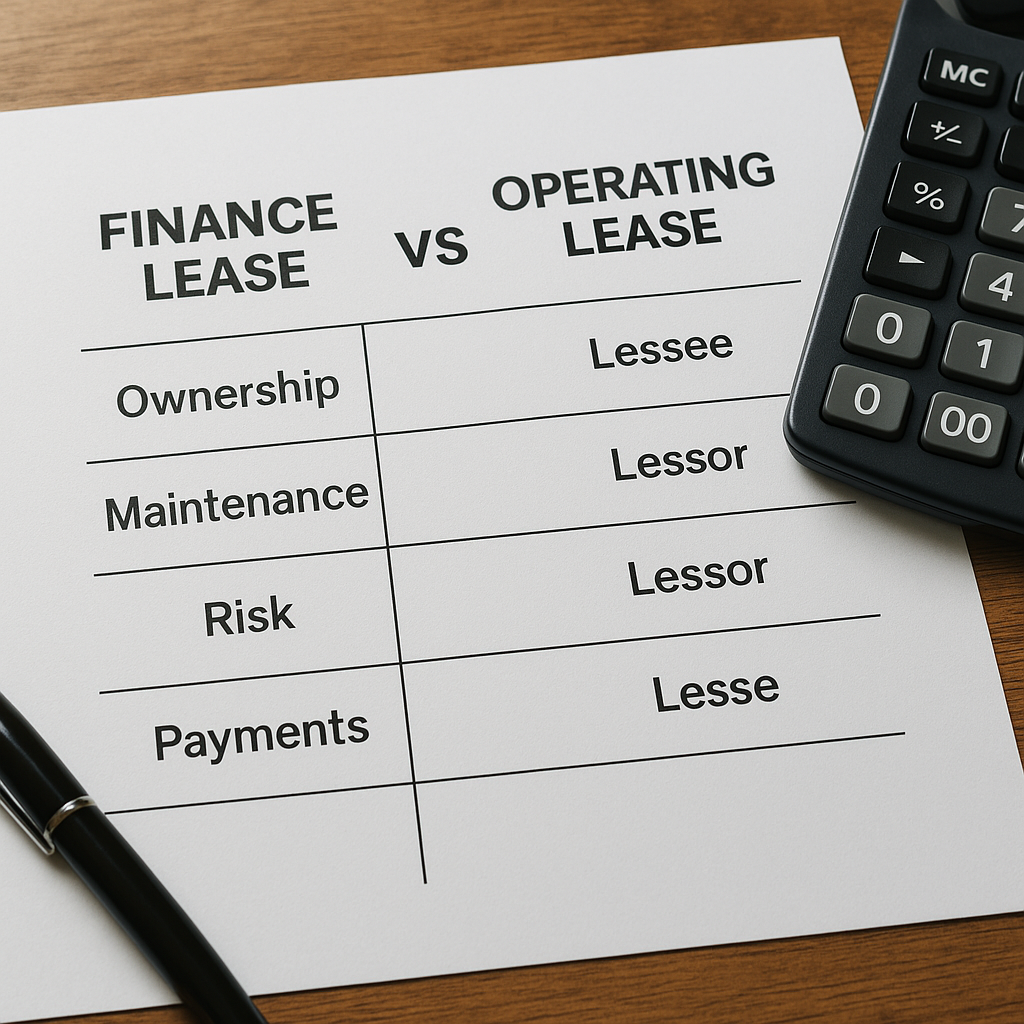 Finance Lease vs Operating Lease: A Strategic Overview